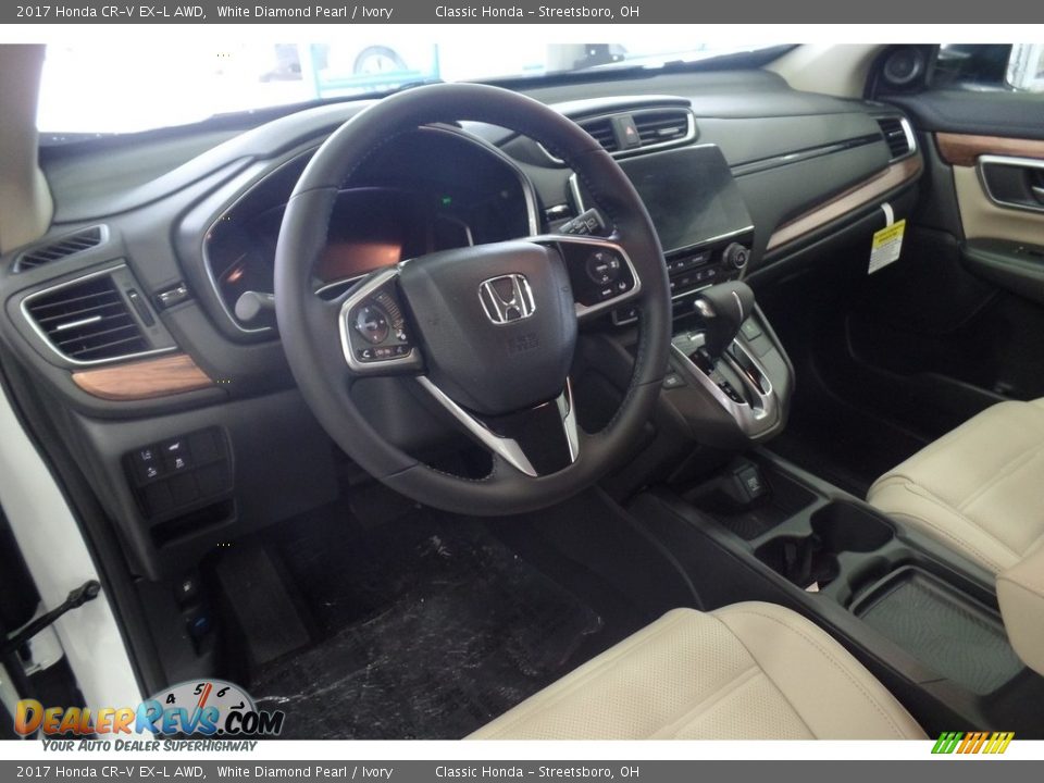2017 Honda CR-V EX-L AWD White Diamond Pearl / Ivory Photo #7