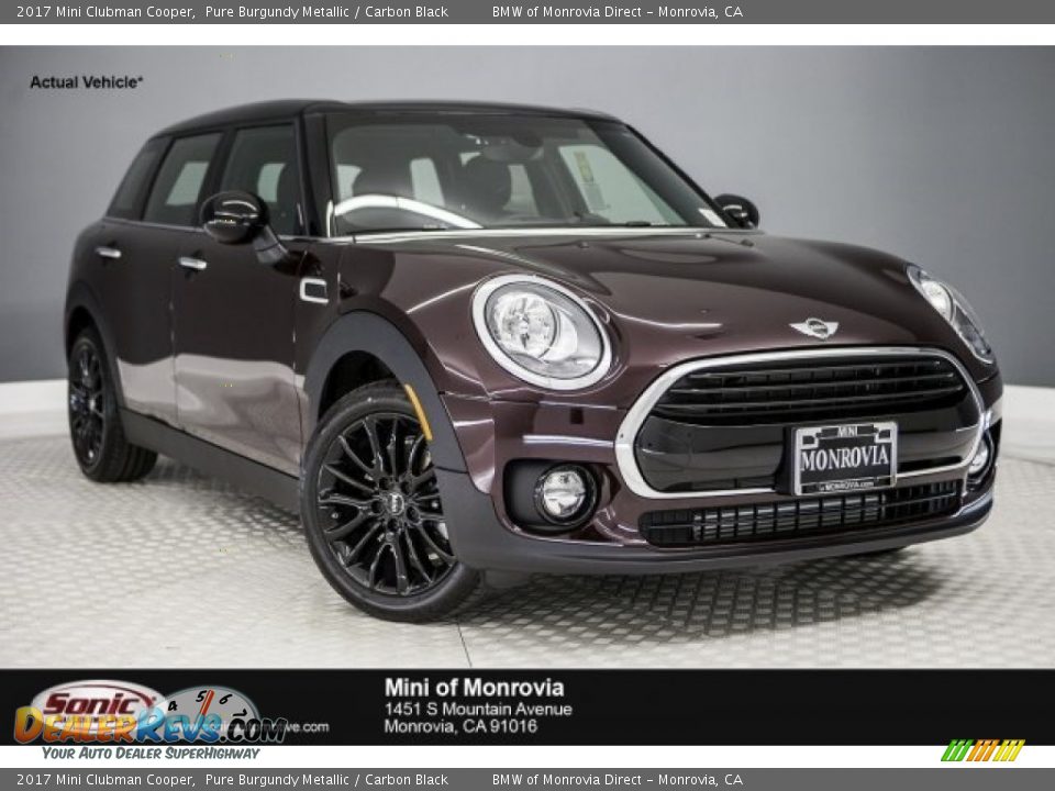 2017 Mini Clubman Cooper Pure Burgundy Metallic / Carbon Black Photo #1
