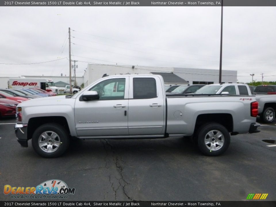 2017 Chevrolet Silverado 1500 LT Double Cab 4x4 Silver Ice Metallic / Jet Black Photo #2