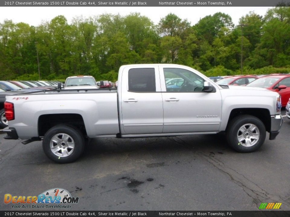 2017 Chevrolet Silverado 1500 LT Double Cab 4x4 Silver Ice Metallic / Jet Black Photo #6