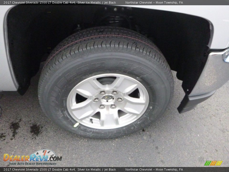 2017 Chevrolet Silverado 1500 LT Double Cab 4x4 Silver Ice Metallic / Jet Black Photo #9