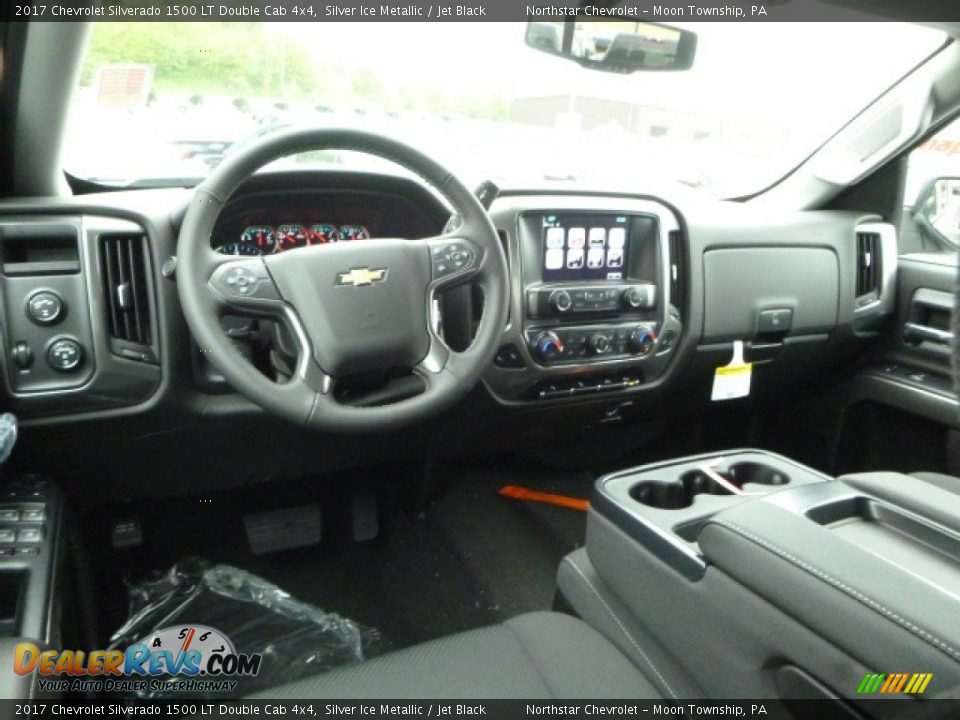 2017 Chevrolet Silverado 1500 LT Double Cab 4x4 Silver Ice Metallic / Jet Black Photo #15