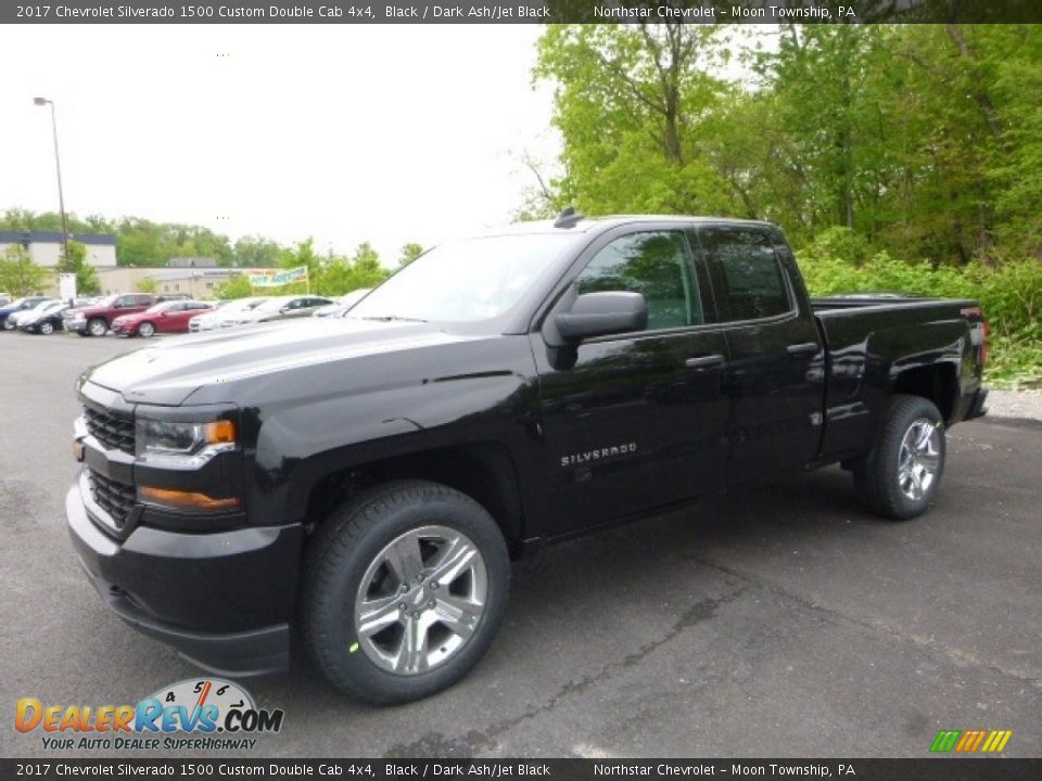 2017 Chevrolet Silverado 1500 Custom Double Cab 4x4 Black / Dark Ash/Jet Black Photo #1