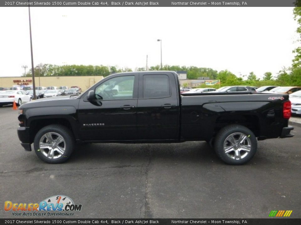 2017 Chevrolet Silverado 1500 Custom Double Cab 4x4 Black / Dark Ash/Jet Black Photo #2