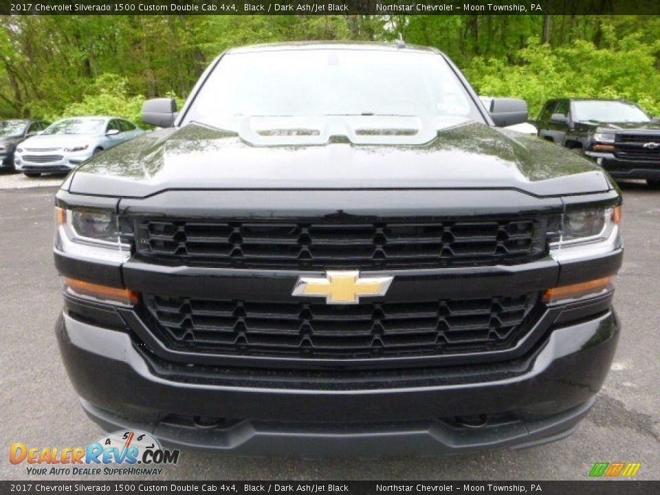 2017 Chevrolet Silverado 1500 Custom Double Cab 4x4 Black / Dark Ash/Jet Black Photo #8