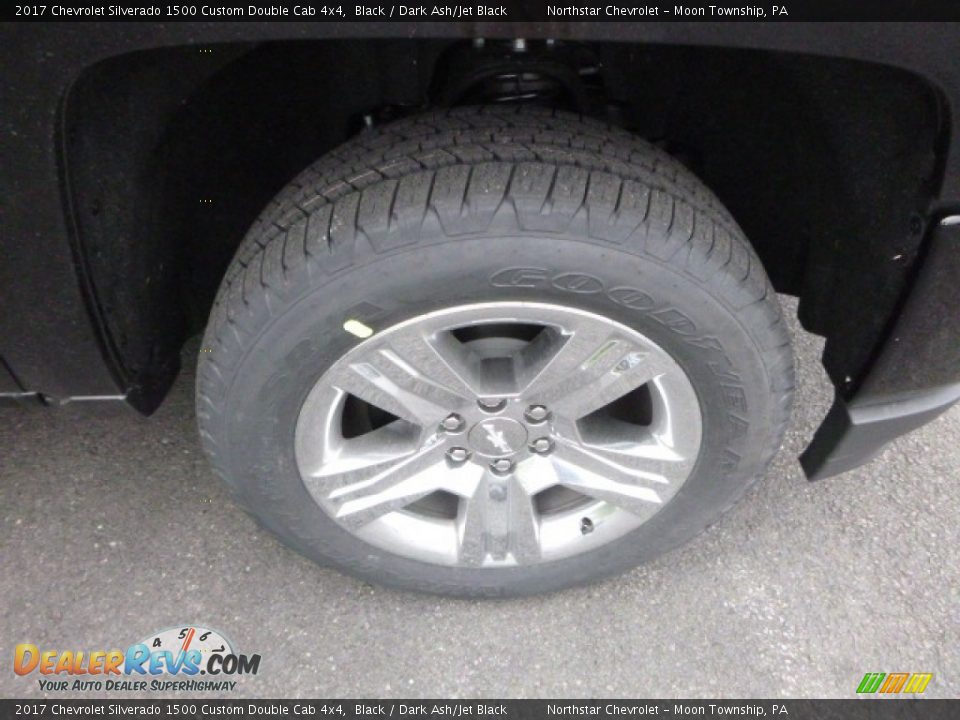 2017 Chevrolet Silverado 1500 Custom Double Cab 4x4 Black / Dark Ash/Jet Black Photo #9