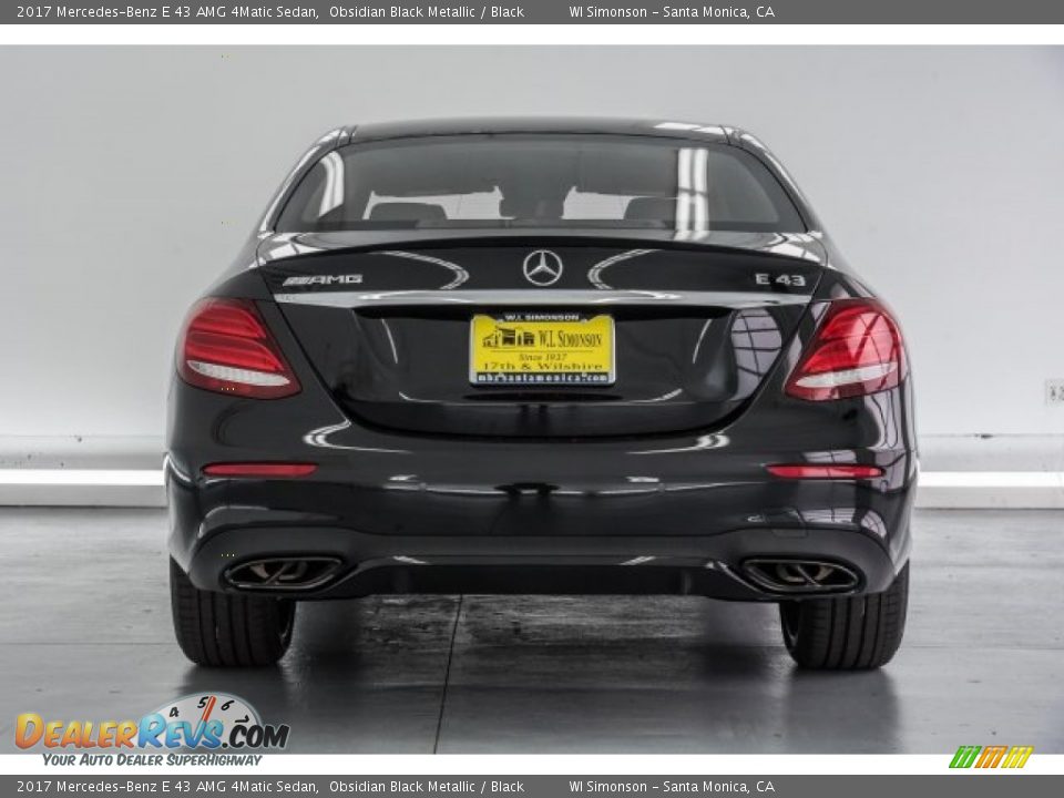 2017 Mercedes-Benz E 43 AMG 4Matic Sedan Obsidian Black Metallic / Black Photo #4