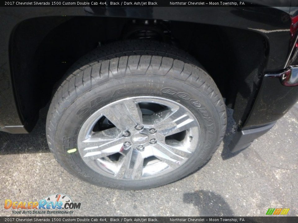 2017 Chevrolet Silverado 1500 Custom Double Cab 4x4 Black / Dark Ash/Jet Black Photo #9