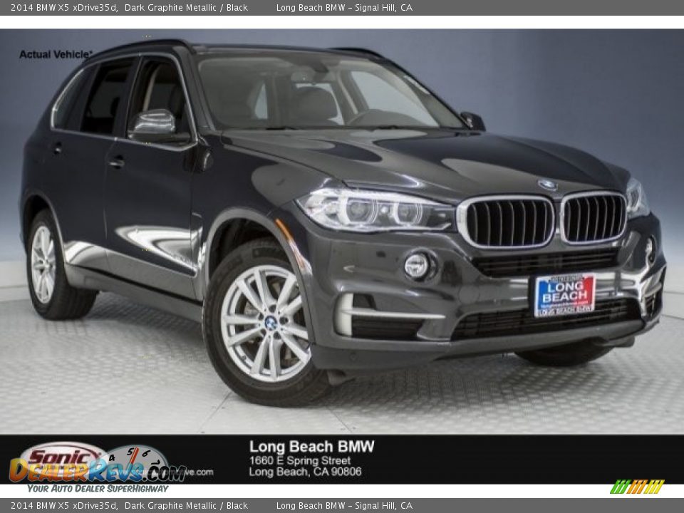2014 BMW X5 xDrive35d Dark Graphite Metallic / Black Photo #1