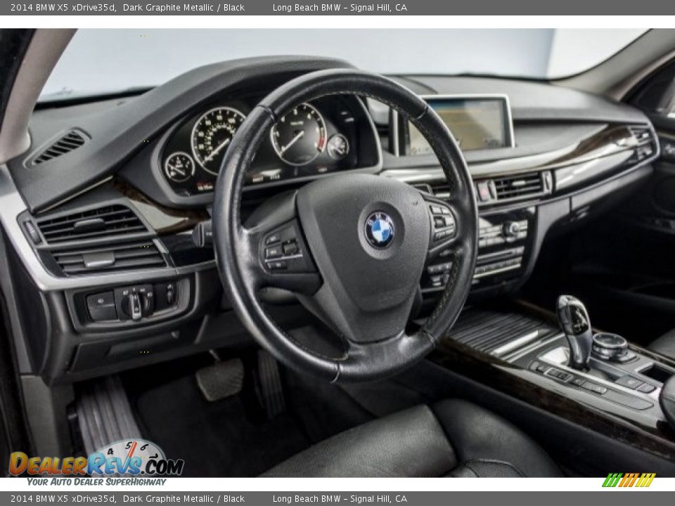2014 BMW X5 xDrive35d Dark Graphite Metallic / Black Photo #15