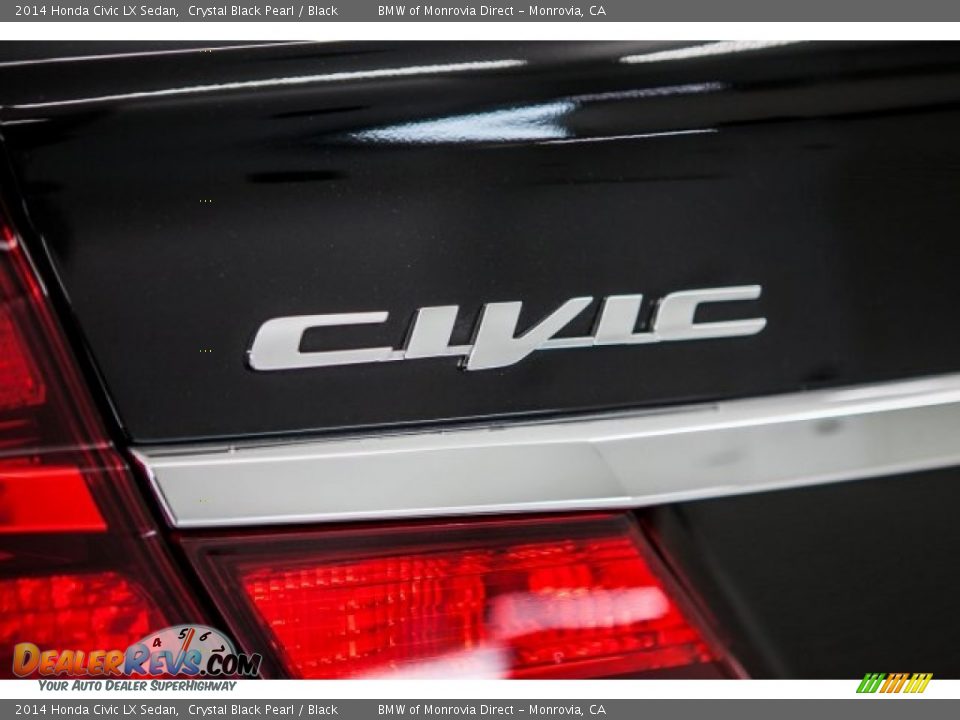 2014 Honda Civic LX Sedan Crystal Black Pearl / Black Photo #7