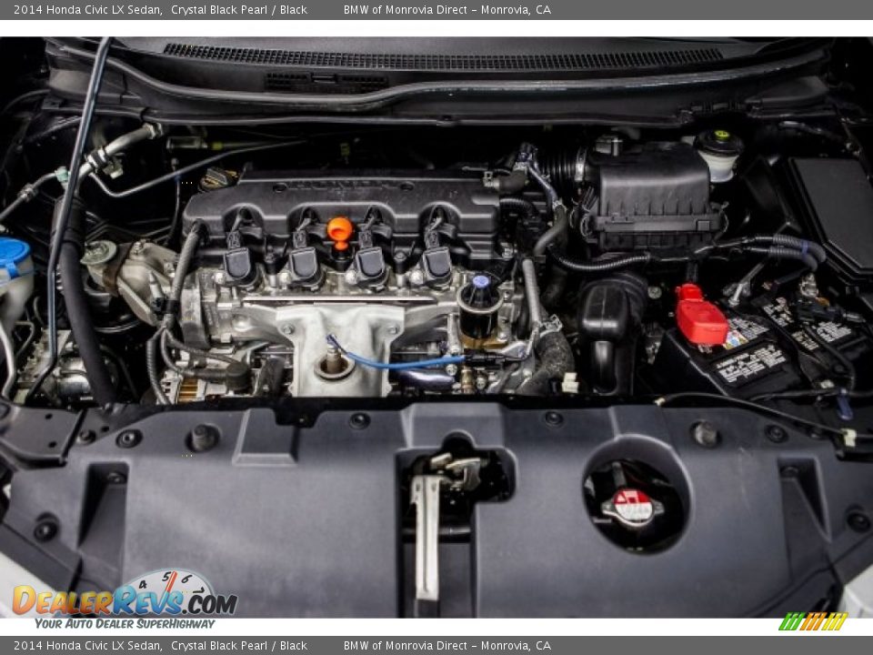 2014 Honda Civic LX Sedan Crystal Black Pearl / Black Photo #9