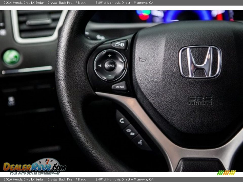 2014 Honda Civic LX Sedan Crystal Black Pearl / Black Photo #17