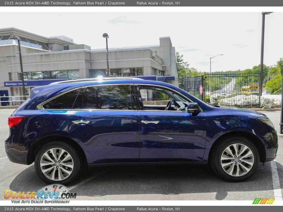 2015 Acura MDX SH-AWD Technology Fathom Blue Pearl / Graystone Photo #3