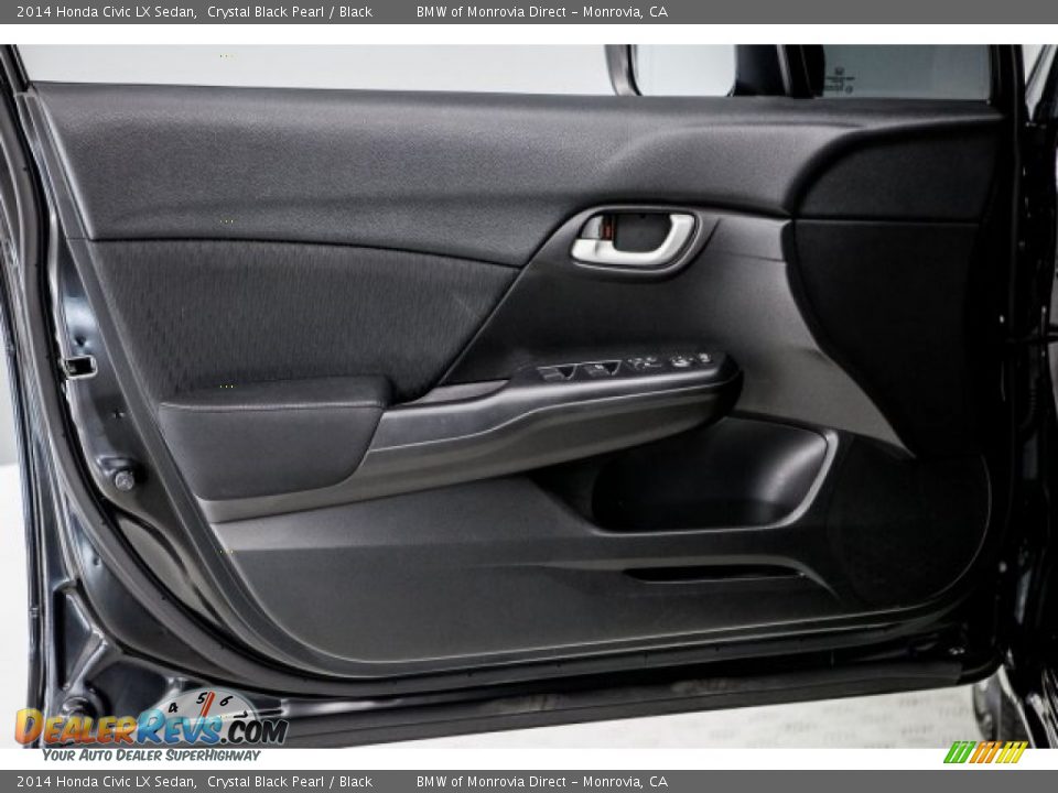 2014 Honda Civic LX Sedan Crystal Black Pearl / Black Photo #23