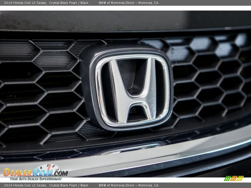 2014 Honda Civic LX Sedan Crystal Black Pearl / Black Photo #30