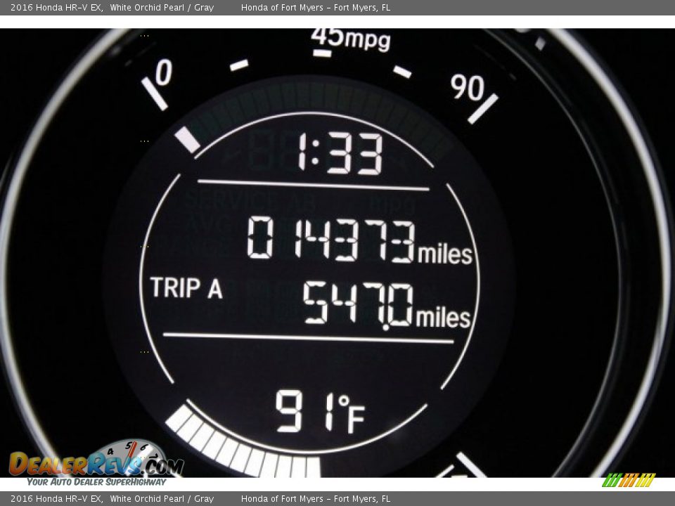 2016 Honda HR-V EX White Orchid Pearl / Gray Photo #16