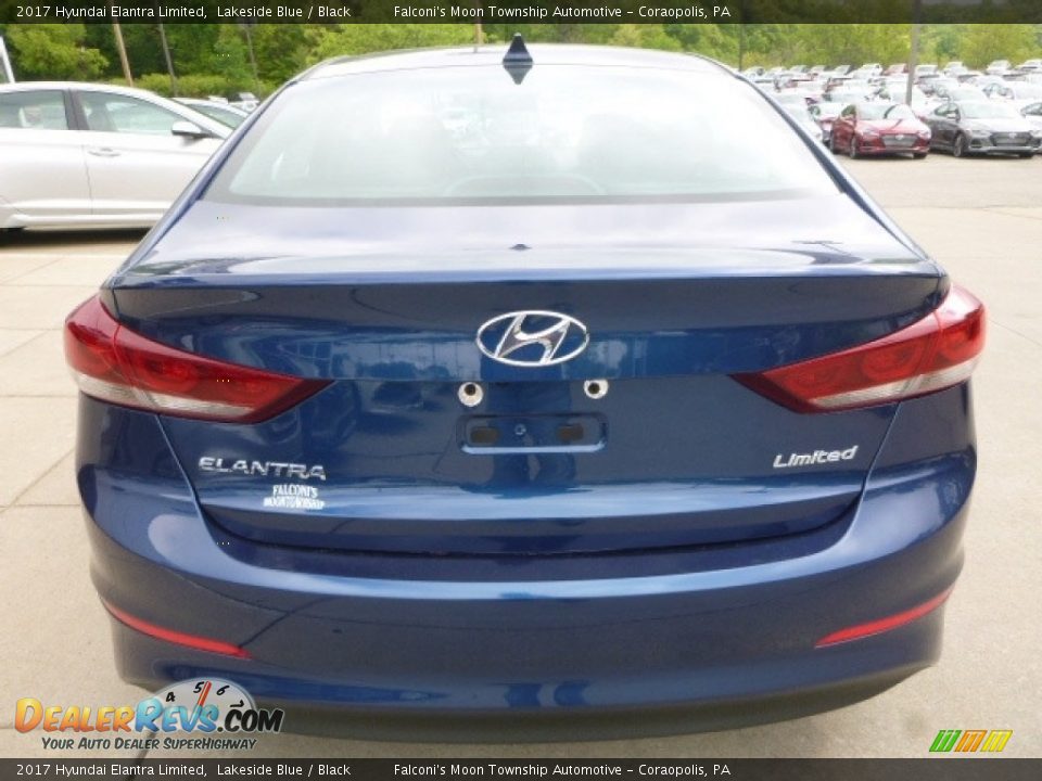 2017 Hyundai Elantra Limited Lakeside Blue / Black Photo #6