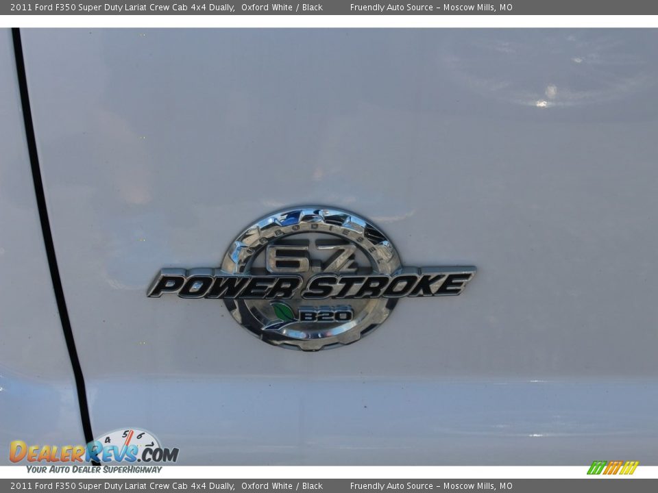 2011 Ford F350 Super Duty Lariat Crew Cab 4x4 Dually Oxford White / Black Photo #11