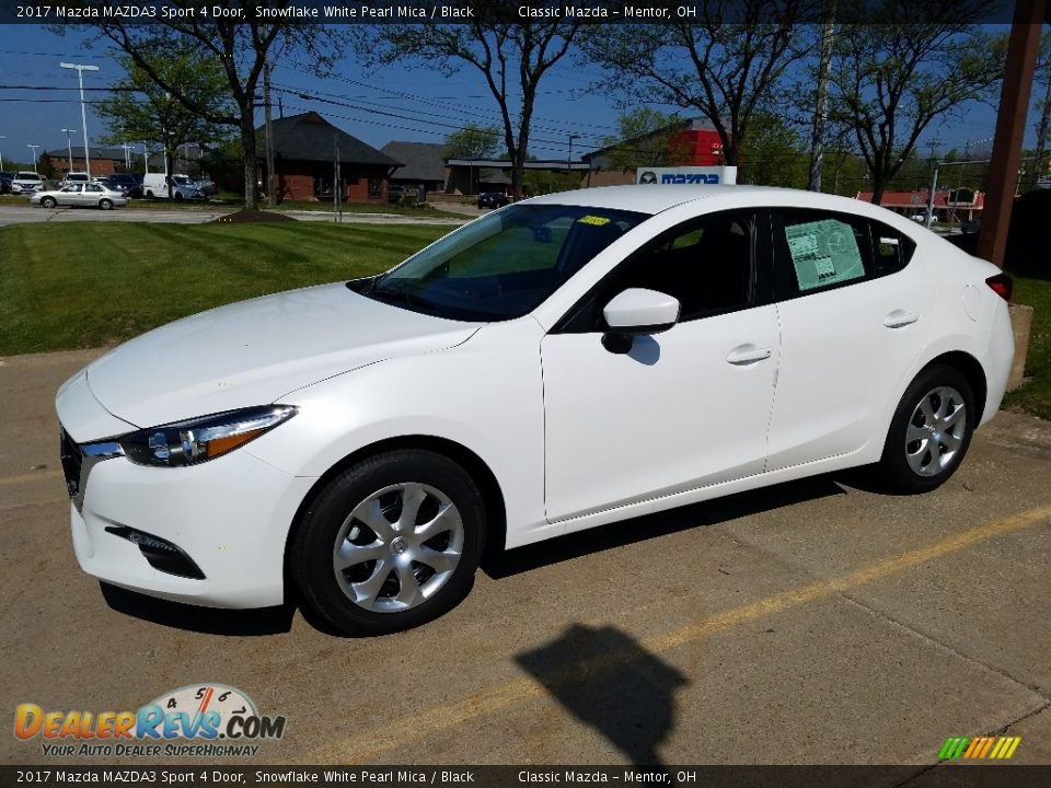 2017 Mazda MAZDA3 Sport 4 Door Snowflake White Pearl Mica / Black Photo #1