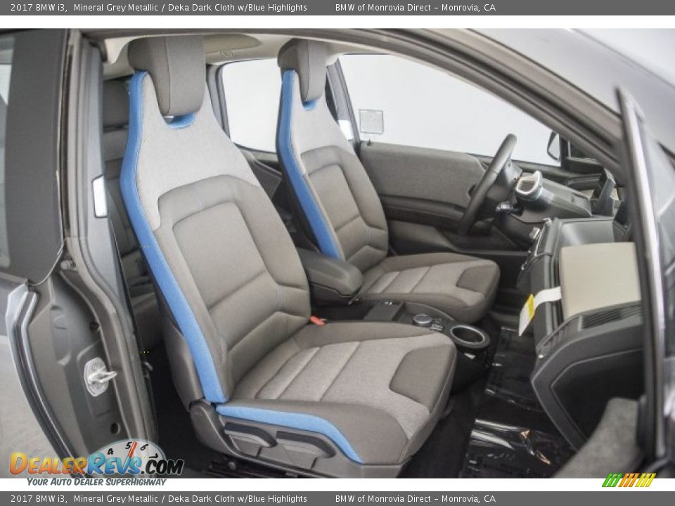 2017 BMW i3 Mineral Grey Metallic / Deka Dark Cloth w/Blue Highlights Photo #2