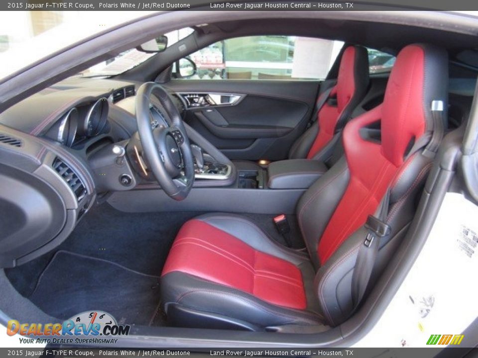 Jet/Red Duotone Interior - 2015 Jaguar F-TYPE R Coupe Photo #3