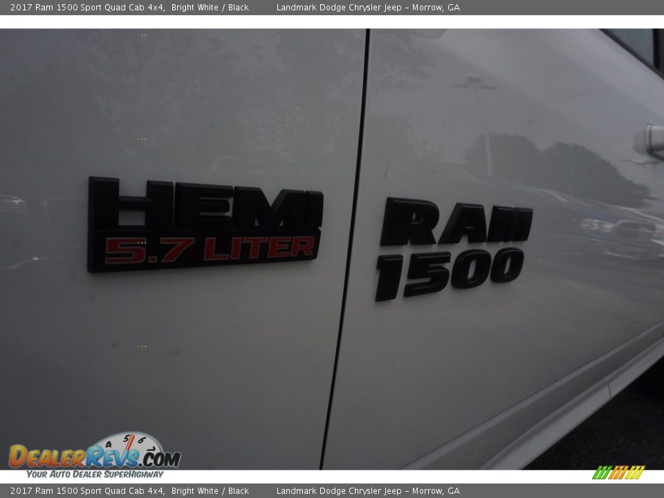 2017 Ram 1500 Sport Quad Cab 4x4 Bright White / Black Photo #6