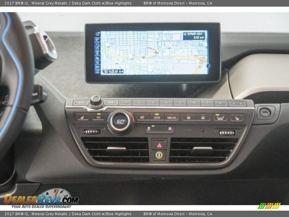 2017 BMW i3 Mineral Grey Metallic / Deka Dark Cloth w/Blue Highlights Photo #6