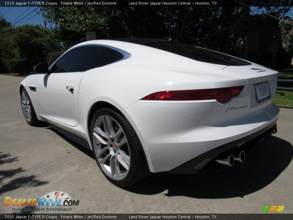 2015 Jaguar F-TYPE R Coupe Polaris White / Jet/Red Duotone Photo #12