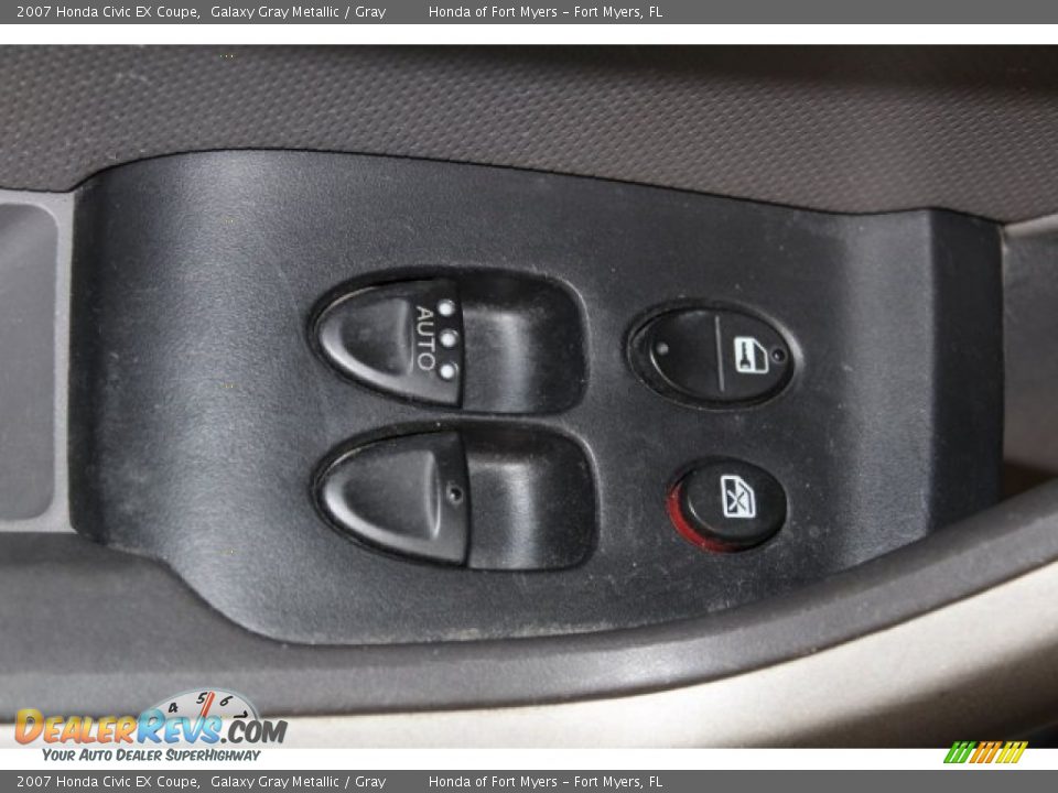 2007 Honda Civic EX Coupe Galaxy Gray Metallic / Gray Photo #9
