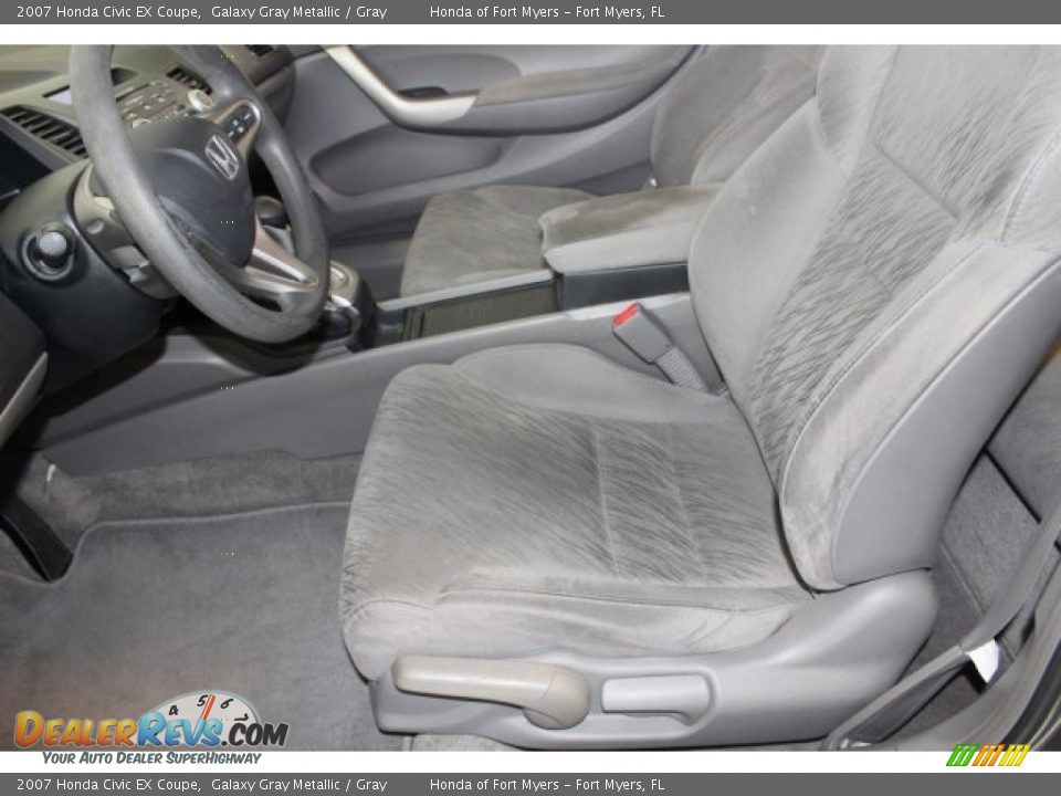 2007 Honda Civic EX Coupe Galaxy Gray Metallic / Gray Photo #10