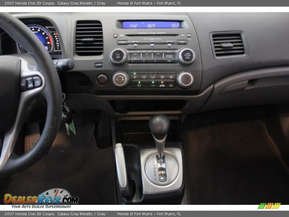 2007 Honda Civic EX Coupe Galaxy Gray Metallic / Gray Photo #15