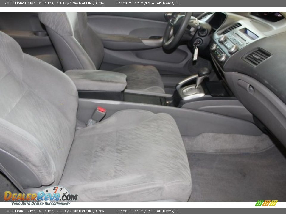 2007 Honda Civic EX Coupe Galaxy Gray Metallic / Gray Photo #24