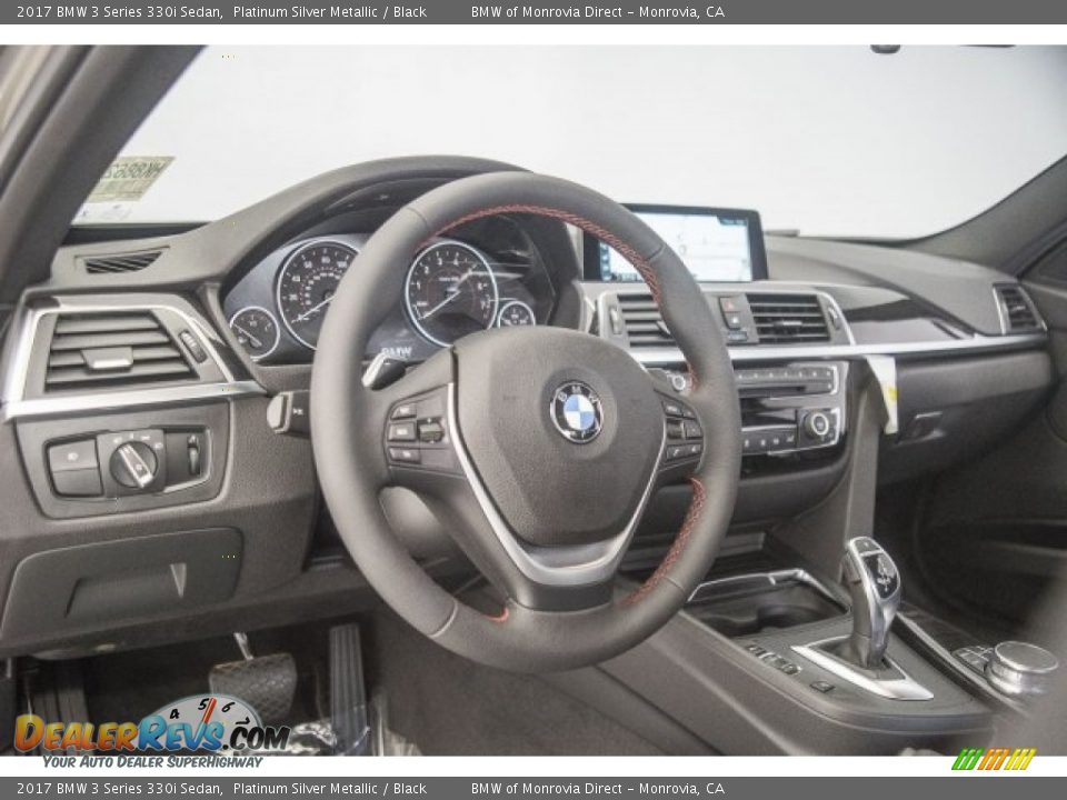 2017 BMW 3 Series 330i Sedan Platinum Silver Metallic / Black Photo #5