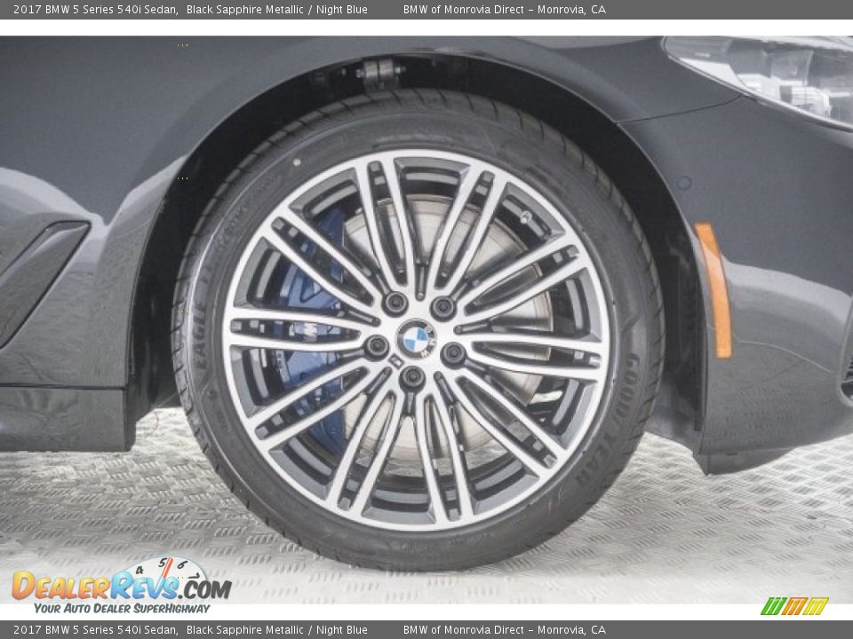 2017 BMW 5 Series 540i Sedan Black Sapphire Metallic / Night Blue Photo #9