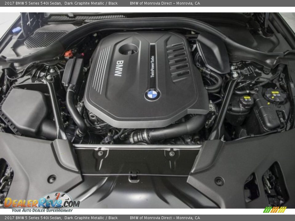 2017 BMW 5 Series 540i Sedan Dark Graphite Metallic / Black Photo #8