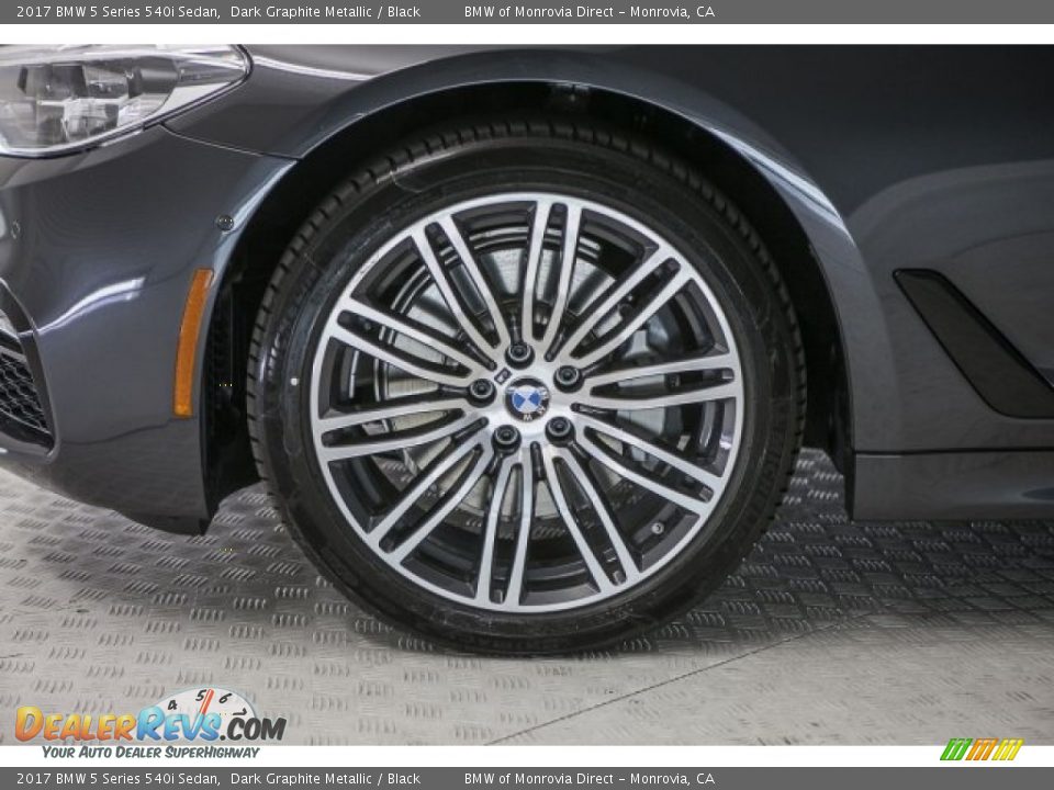 2017 BMW 5 Series 540i Sedan Dark Graphite Metallic / Black Photo #9