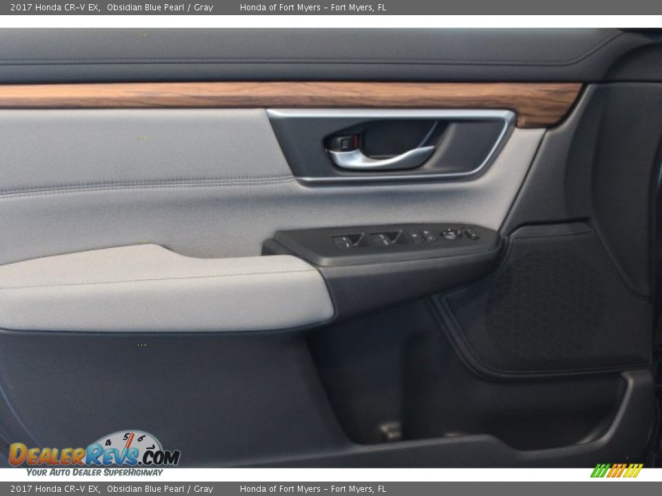 2017 Honda CR-V EX Obsidian Blue Pearl / Gray Photo #7