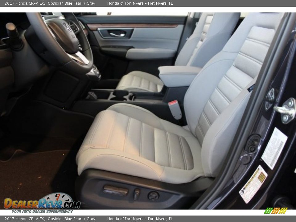 2017 Honda CR-V EX Obsidian Blue Pearl / Gray Photo #9