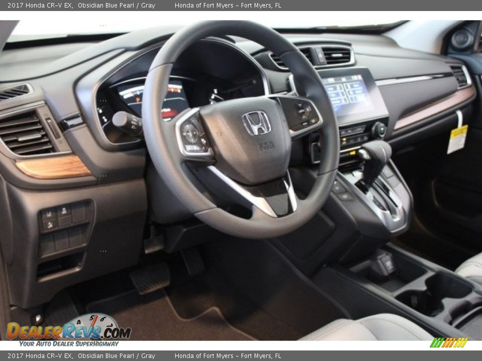 2017 Honda CR-V EX Obsidian Blue Pearl / Gray Photo #11