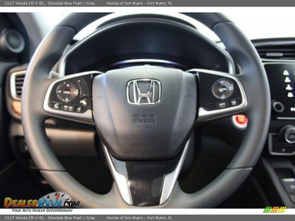 2017 Honda CR-V EX Obsidian Blue Pearl / Gray Photo #12