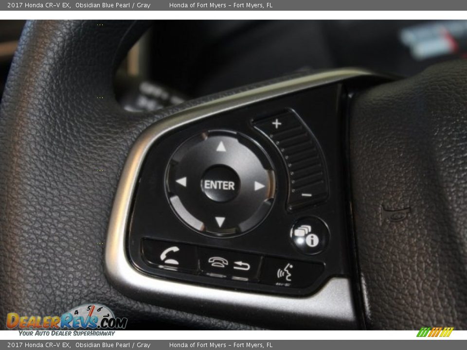 2017 Honda CR-V EX Obsidian Blue Pearl / Gray Photo #13