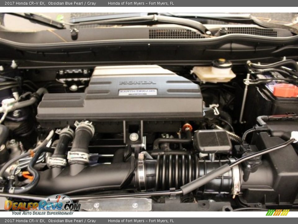 2017 Honda CR-V EX Obsidian Blue Pearl / Gray Photo #25