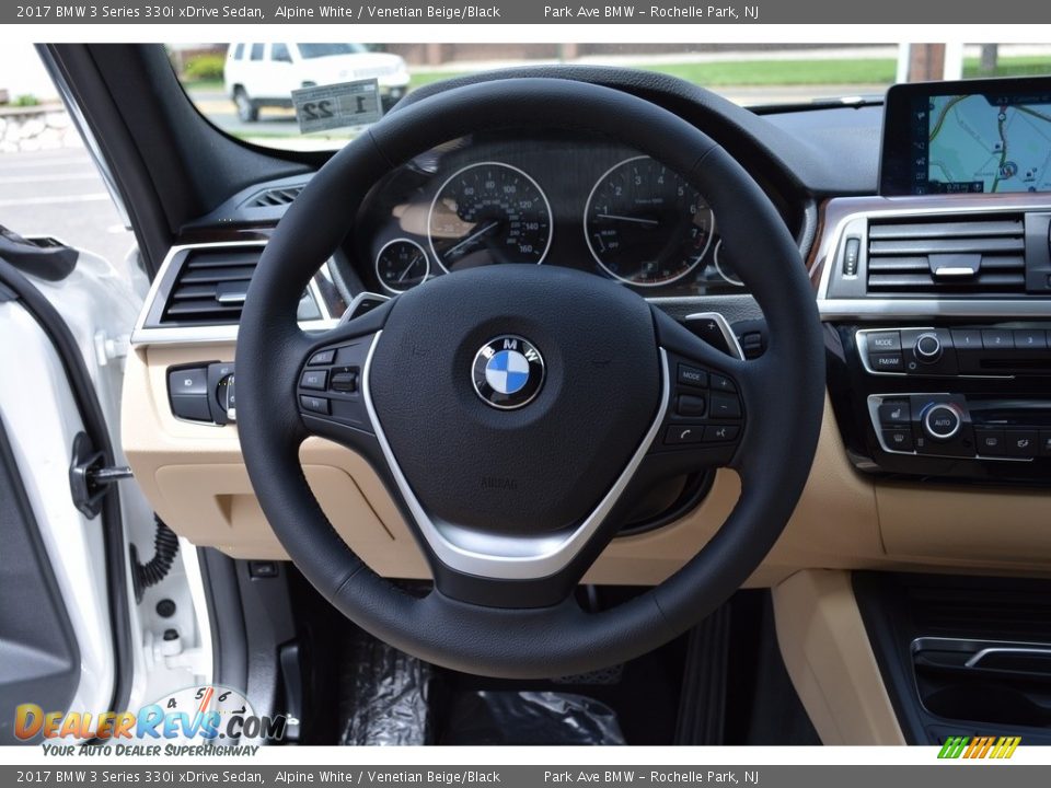 2017 BMW 3 Series 330i xDrive Sedan Alpine White / Venetian Beige/Black Photo #18
