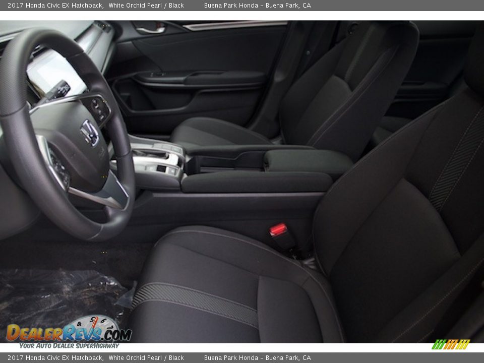 2017 Honda Civic EX Hatchback White Orchid Pearl / Black Photo #7