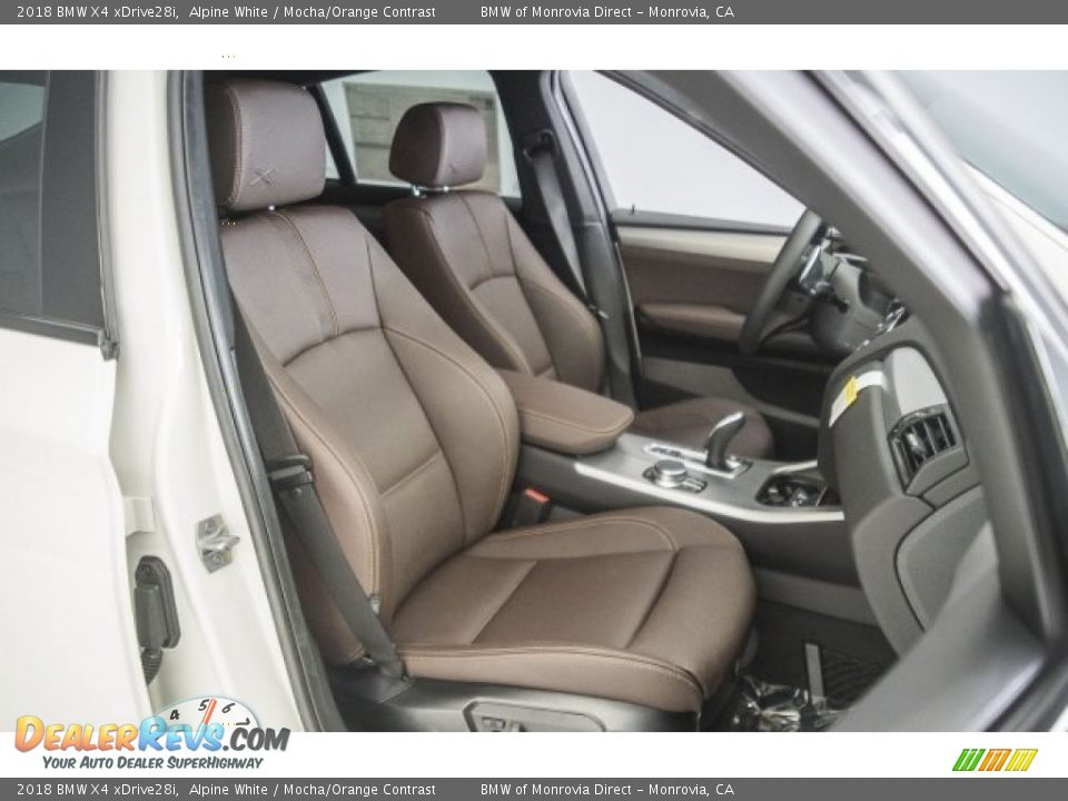2018 BMW X4 xDrive28i Alpine White / Mocha/Orange Contrast Photo #2