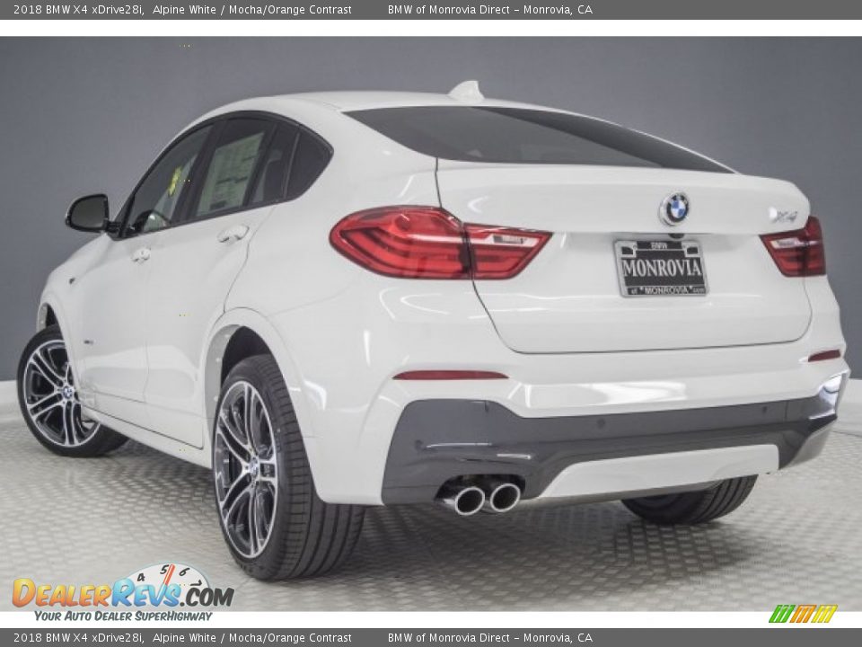 2018 BMW X4 xDrive28i Alpine White / Mocha/Orange Contrast Photo #3