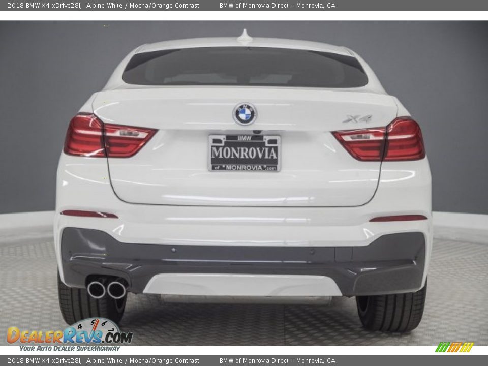 2018 BMW X4 xDrive28i Alpine White / Mocha/Orange Contrast Photo #4