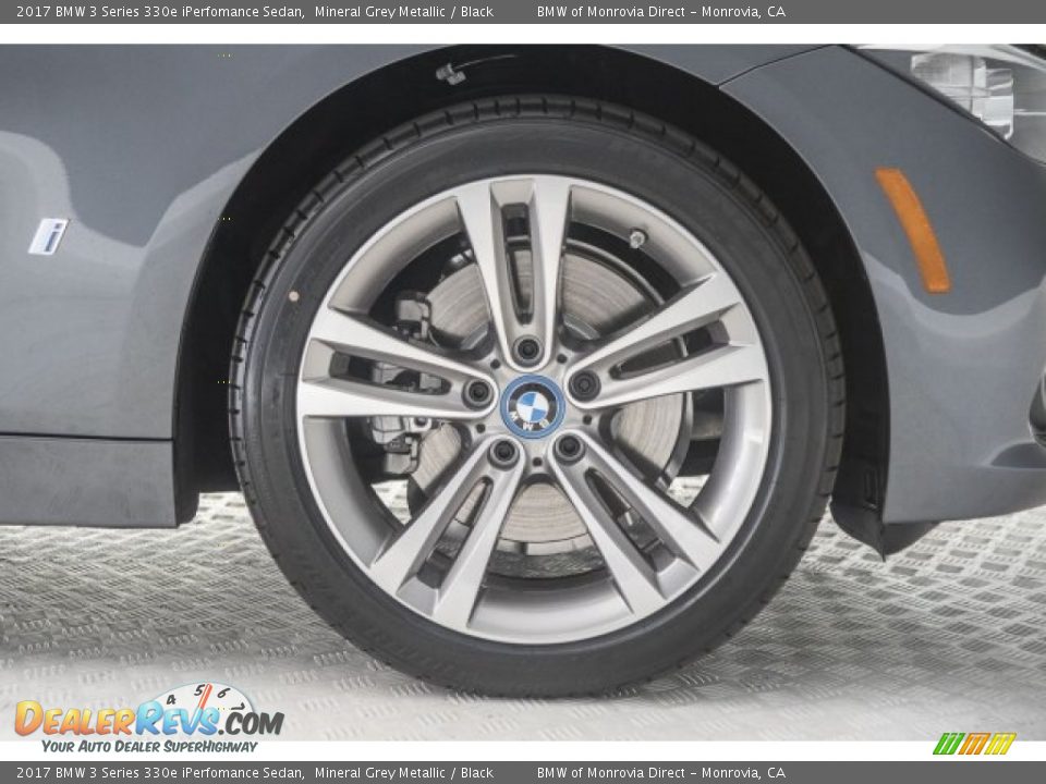 2017 BMW 3 Series 330e iPerfomance Sedan Mineral Grey Metallic / Black Photo #9