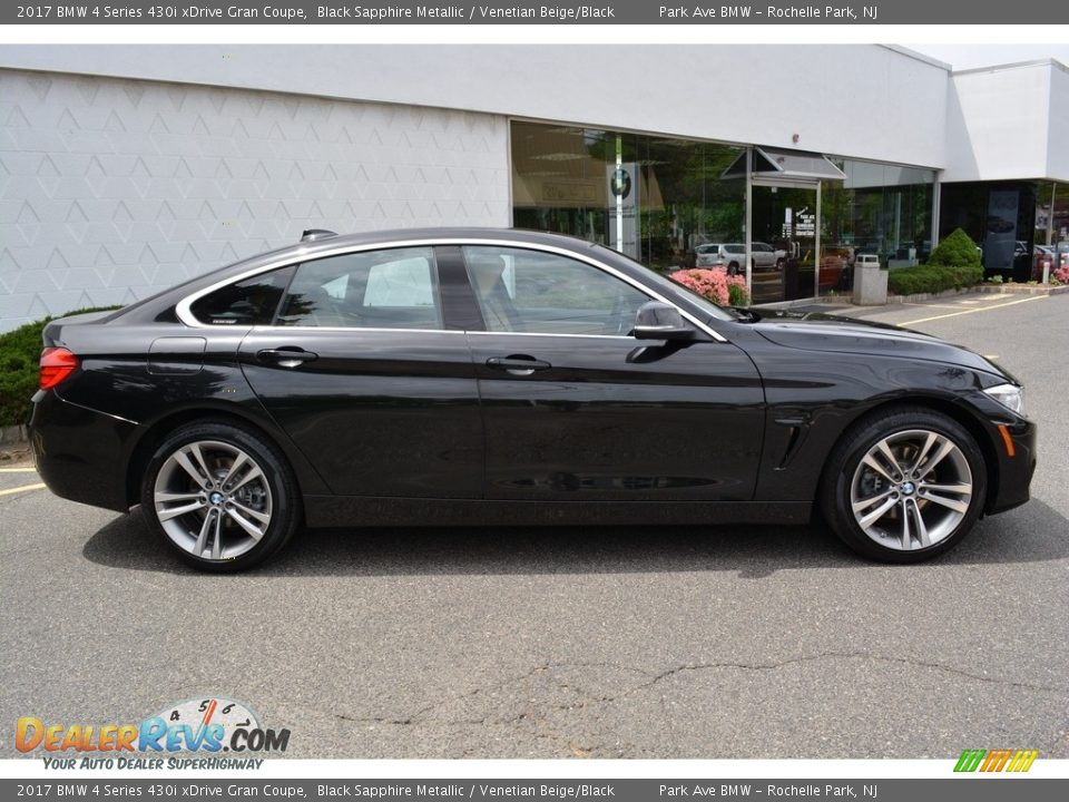 2017 BMW 4 Series 430i xDrive Gran Coupe Black Sapphire Metallic / Venetian Beige/Black Photo #2
